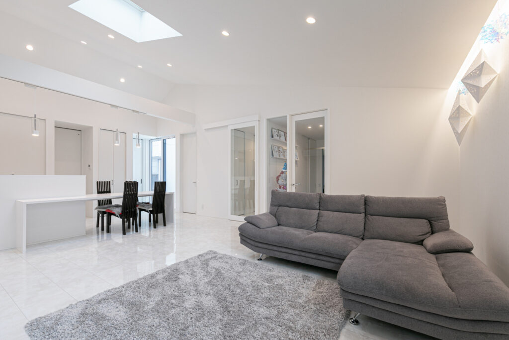 中庭つきのインナーガレージ