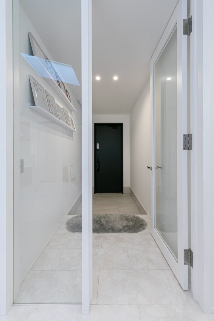 中庭つきのインナーガレージ