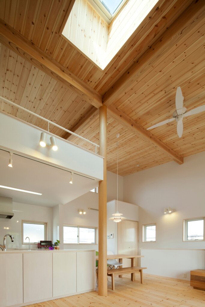 ワンフロアー形式で過ごす2階LDKが魅力な家